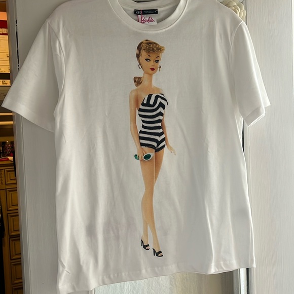NWT ZARA Barbie Swimsuit T Shirt - Picture 2 of 5